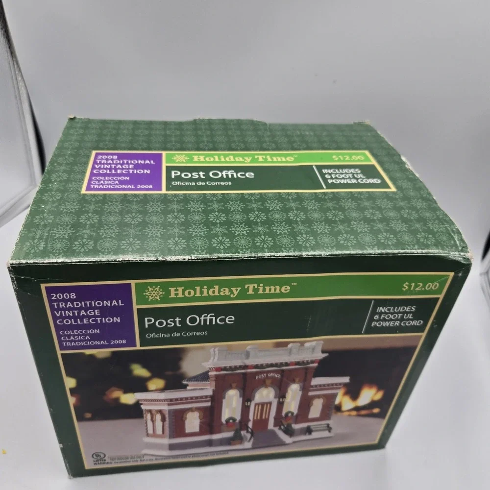 Holiday Time 2008 Traditional Vintage Collection Post Office 6 FT Cord Light Up